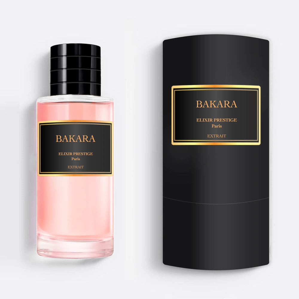 bakara parfum flacon et coffret noir